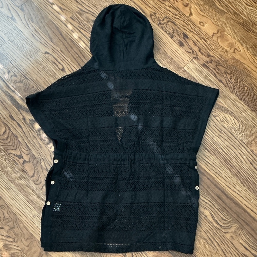 Heyson Women’s Black Hooded Coverup - Picture 3 of 4